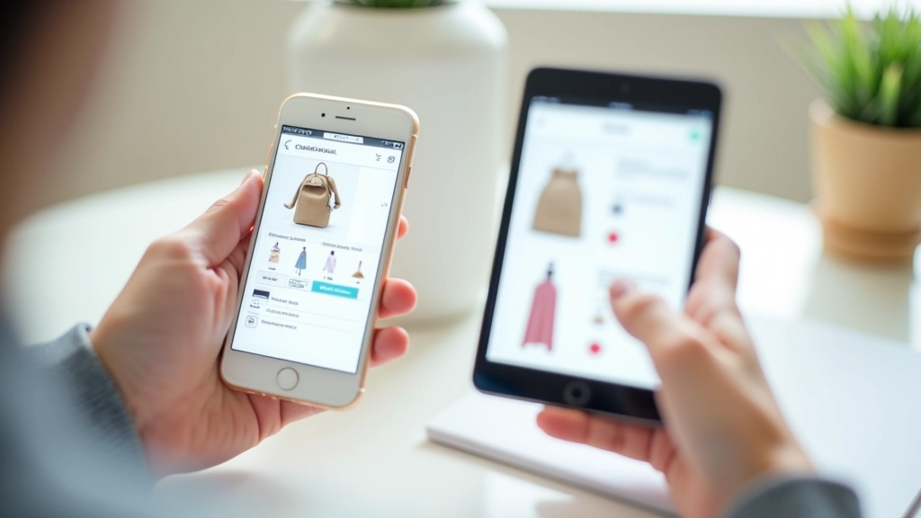 ECサイトの商品ページがスマートフォンとデスクトップで同じくらい見やすく表示されている様子